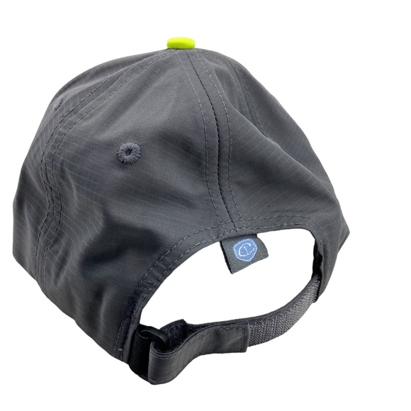 Cap America BROOKS Gray and Lime Green Baseball Cap Adjustable Golf Hat - Picture 6 of 7